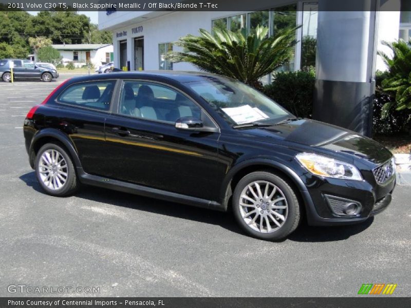 Black Sapphire Metallic / Off Black/Blonde T-Tec 2011 Volvo C30 T5