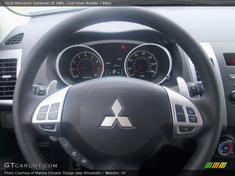 Cool Silver Metallic / Black 2010 Mitsubishi Outlander SE 4WD