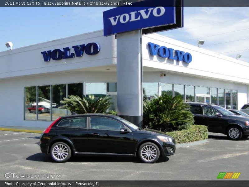 Black Sapphire Metallic / Off Black/Blonde T-Tec 2011 Volvo C30 T5