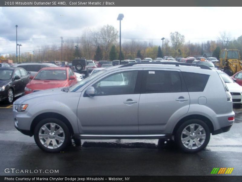 Cool Silver Metallic / Black 2010 Mitsubishi Outlander SE 4WD
