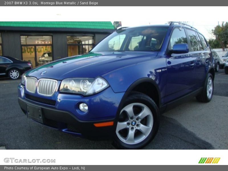 Montego Blue Metallic / Sand Beige 2007 BMW X3 3.0si