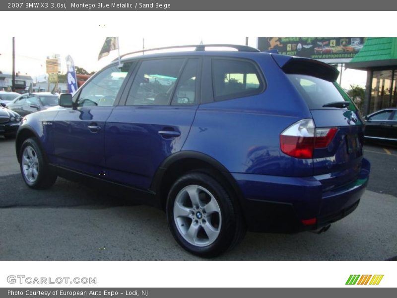 Montego Blue Metallic / Sand Beige 2007 BMW X3 3.0si