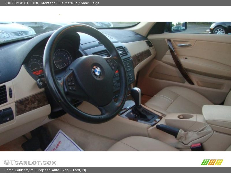 Montego Blue Metallic / Sand Beige 2007 BMW X3 3.0si