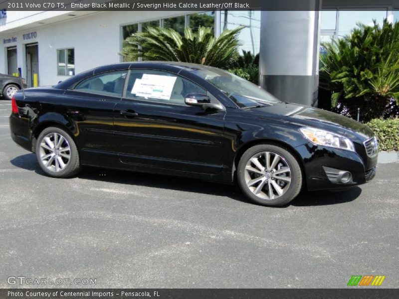 Ember Black Metallic / Soverign Hide Calcite Leather/Off Black 2011 Volvo C70 T5