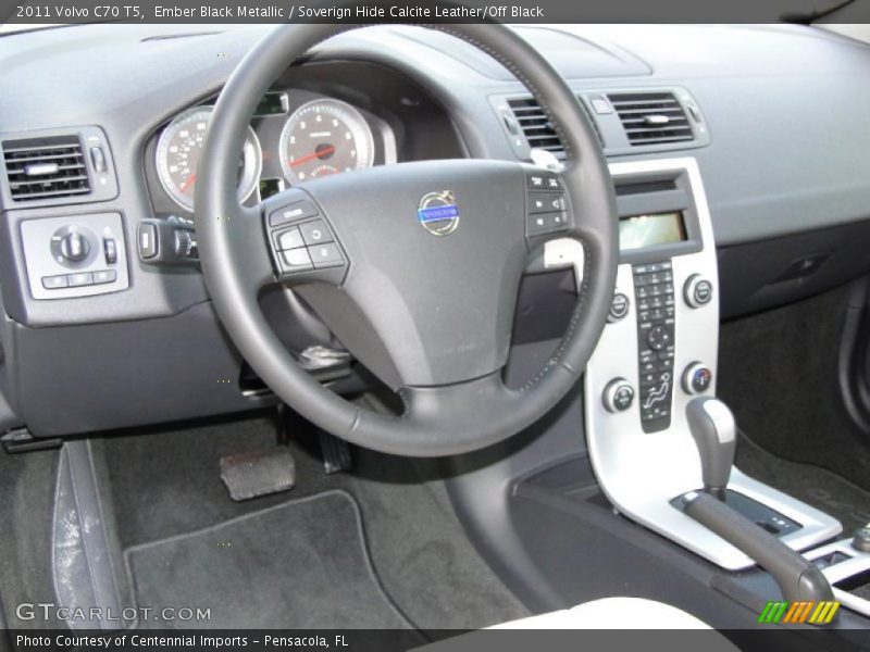 Ember Black Metallic / Soverign Hide Calcite Leather/Off Black 2011 Volvo C70 T5