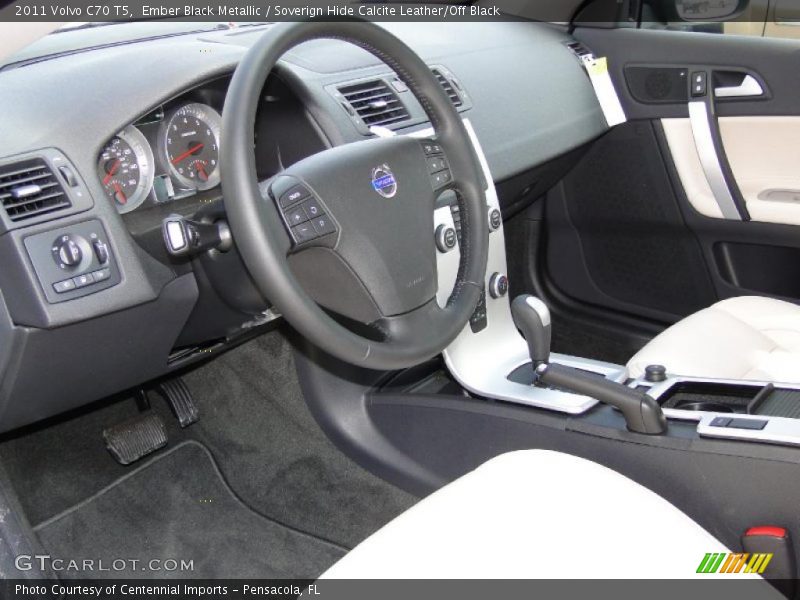 Ember Black Metallic / Soverign Hide Calcite Leather/Off Black 2011 Volvo C70 T5