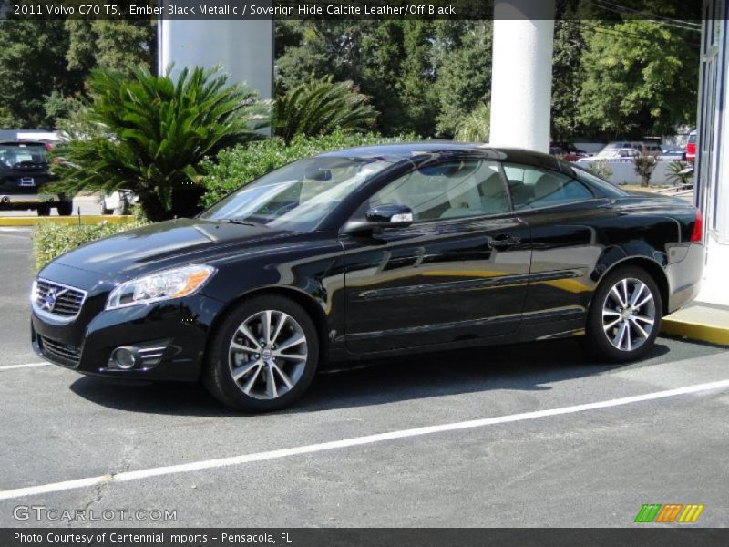 Ember Black Metallic / Soverign Hide Calcite Leather/Off Black 2011 Volvo C70 T5