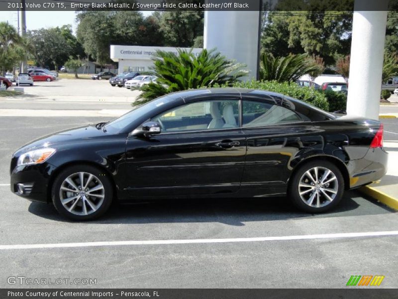 Ember Black Metallic / Soverign Hide Calcite Leather/Off Black 2011 Volvo C70 T5
