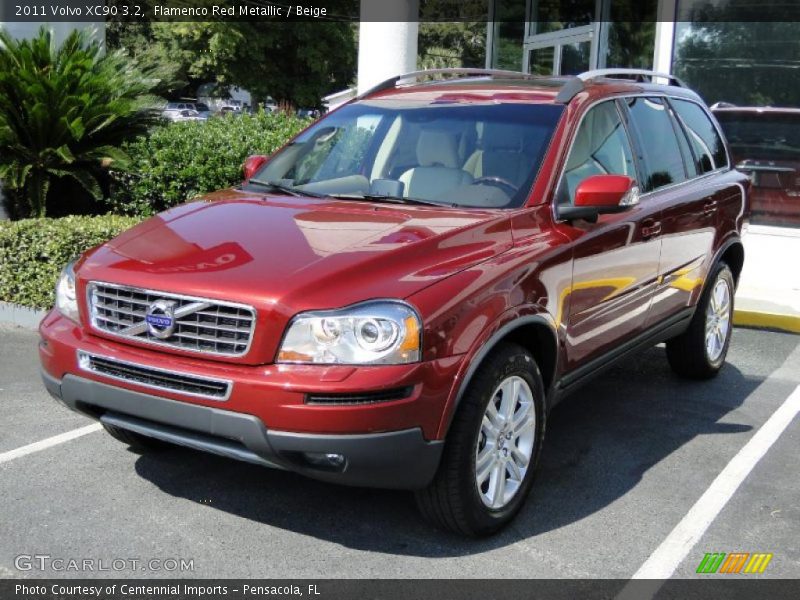 Flamenco Red Metallic / Beige 2011 Volvo XC90 3.2