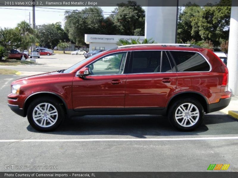 Flamenco Red Metallic / Beige 2011 Volvo XC90 3.2