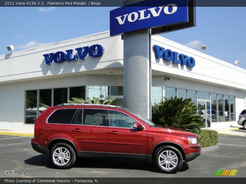 Flamenco Red Metallic / Beige 2011 Volvo XC90 3.2