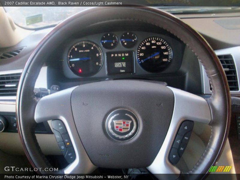 Black Raven / Cocoa/Light Cashmere 2007 Cadillac Escalade AWD