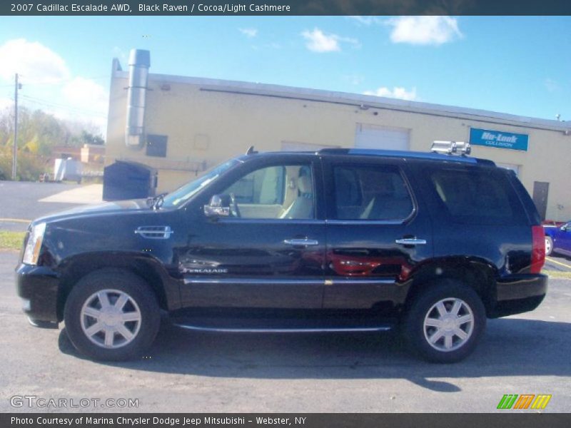 Black Raven / Cocoa/Light Cashmere 2007 Cadillac Escalade AWD