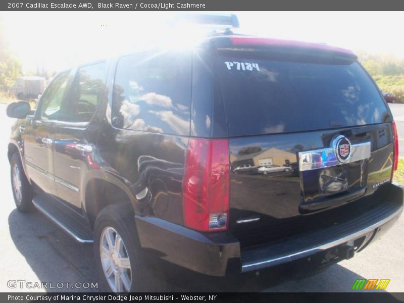 Black Raven / Cocoa/Light Cashmere 2007 Cadillac Escalade AWD