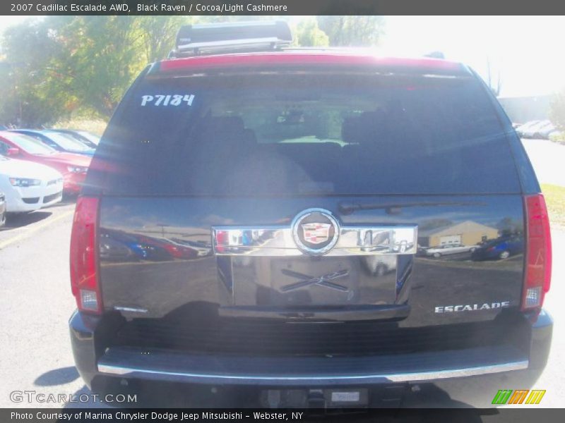 Black Raven / Cocoa/Light Cashmere 2007 Cadillac Escalade AWD
