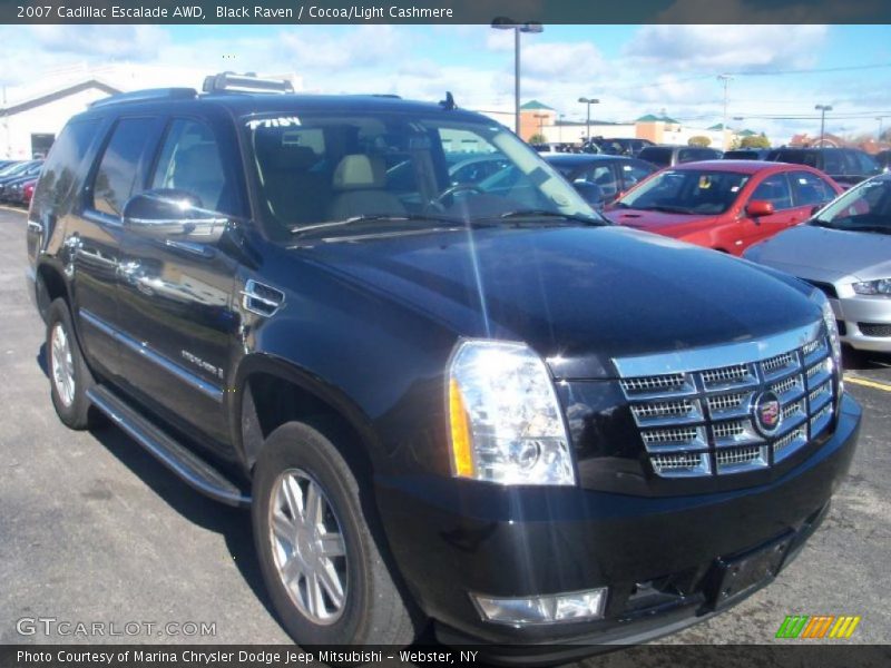 Black Raven / Cocoa/Light Cashmere 2007 Cadillac Escalade AWD