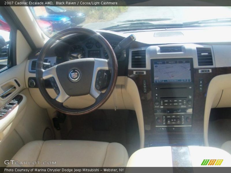 Black Raven / Cocoa/Light Cashmere 2007 Cadillac Escalade AWD