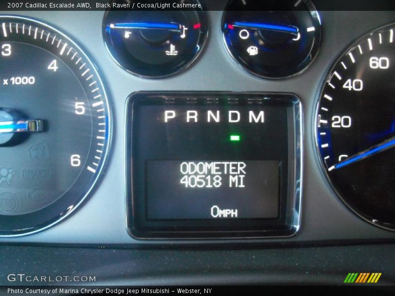 Black Raven / Cocoa/Light Cashmere 2007 Cadillac Escalade AWD