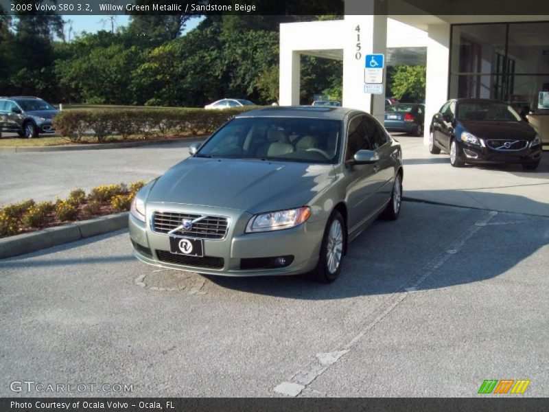 Willow Green Metallic / Sandstone Beige 2008 Volvo S80 3.2