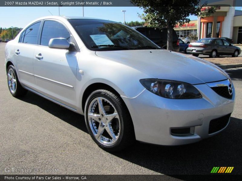 Sunlight Silver Metallic / Black 2007 Mazda MAZDA3 i Sedan