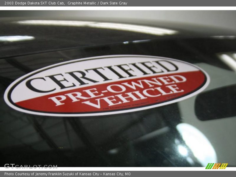 Graphite Metallic / Dark Slate Gray 2003 Dodge Dakota SXT Club Cab