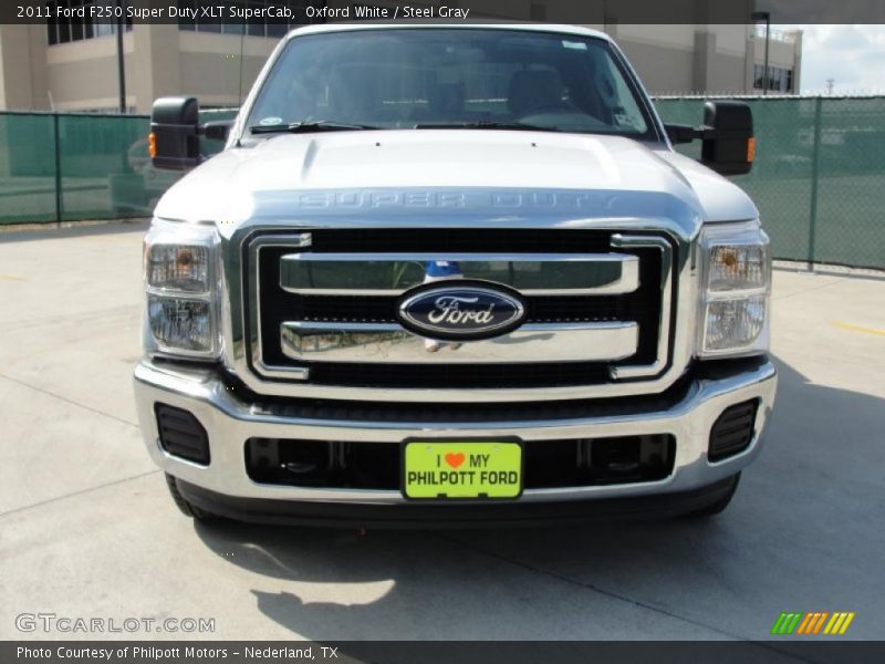 Oxford White / Steel Gray 2011 Ford F250 Super Duty XLT SuperCab