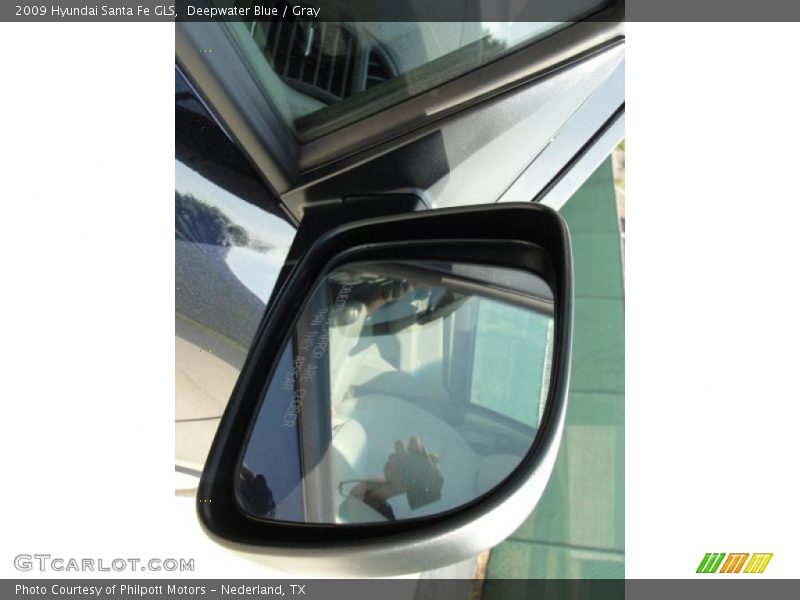 Deepwater Blue / Gray 2009 Hyundai Santa Fe GLS