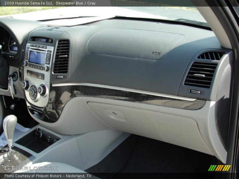 Deepwater Blue / Gray 2009 Hyundai Santa Fe GLS