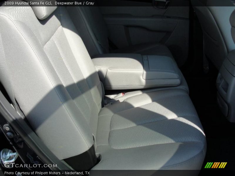 Deepwater Blue / Gray 2009 Hyundai Santa Fe GLS