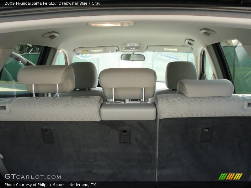 Deepwater Blue / Gray 2009 Hyundai Santa Fe GLS