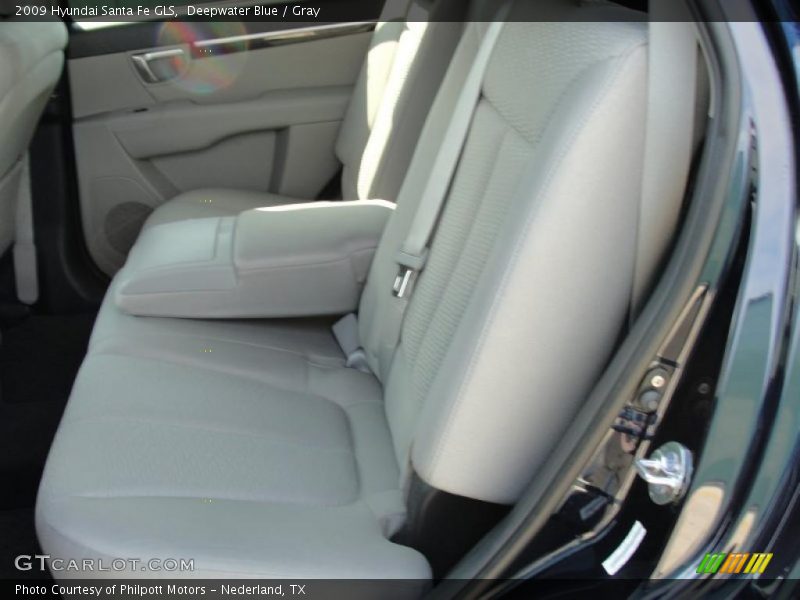 Deepwater Blue / Gray 2009 Hyundai Santa Fe GLS