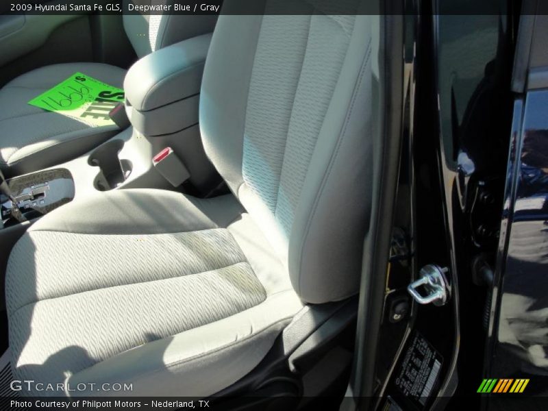 Deepwater Blue / Gray 2009 Hyundai Santa Fe GLS