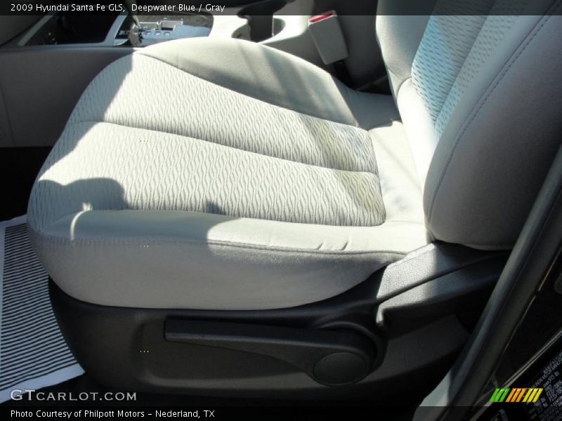 Deepwater Blue / Gray 2009 Hyundai Santa Fe GLS