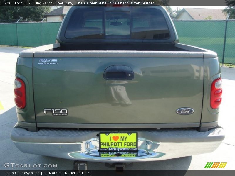 Estate Green Metallic / Castano Brown Leather 2001 Ford F150 King Ranch SuperCrew