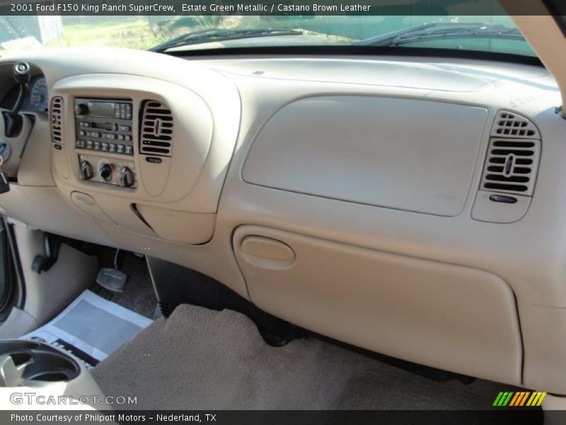 Estate Green Metallic / Castano Brown Leather 2001 Ford F150 King Ranch SuperCrew