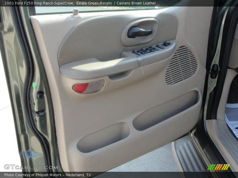 Estate Green Metallic / Castano Brown Leather 2001 Ford F150 King Ranch SuperCrew