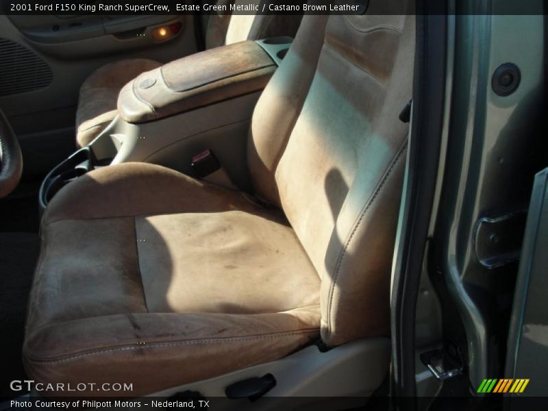 Estate Green Metallic / Castano Brown Leather 2001 Ford F150 King Ranch SuperCrew