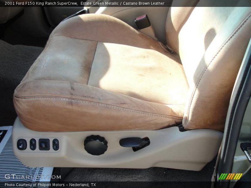 Estate Green Metallic / Castano Brown Leather 2001 Ford F150 King Ranch SuperCrew