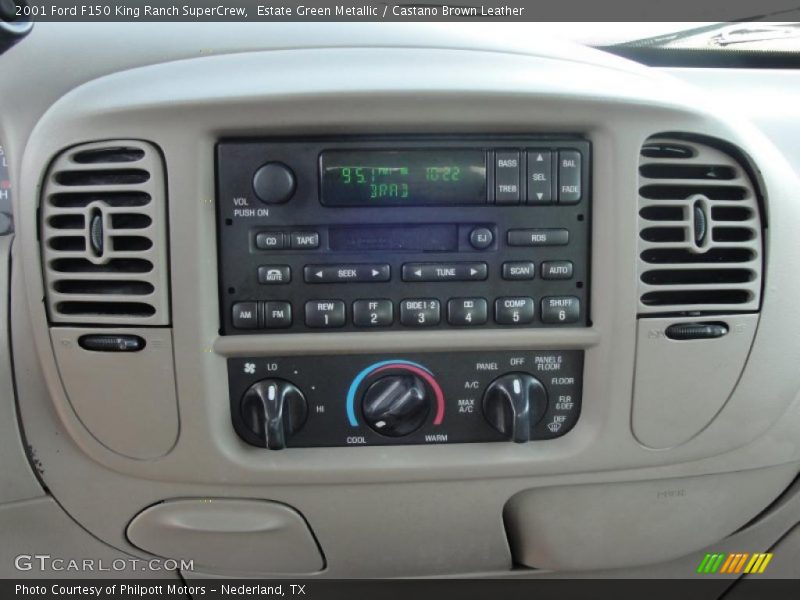 Estate Green Metallic / Castano Brown Leather 2001 Ford F150 King Ranch SuperCrew