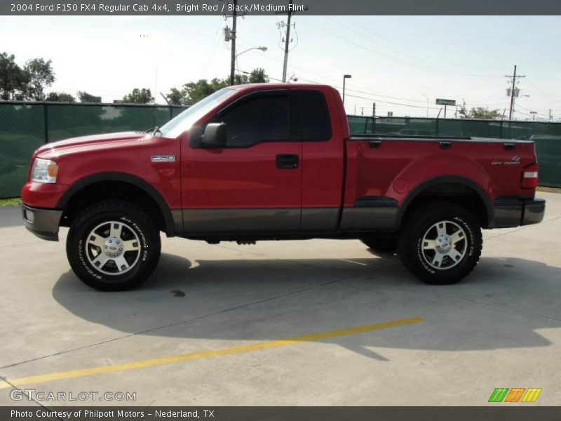 Bright Red / Black/Medium Flint 2004 Ford F150 FX4 Regular Cab 4x4