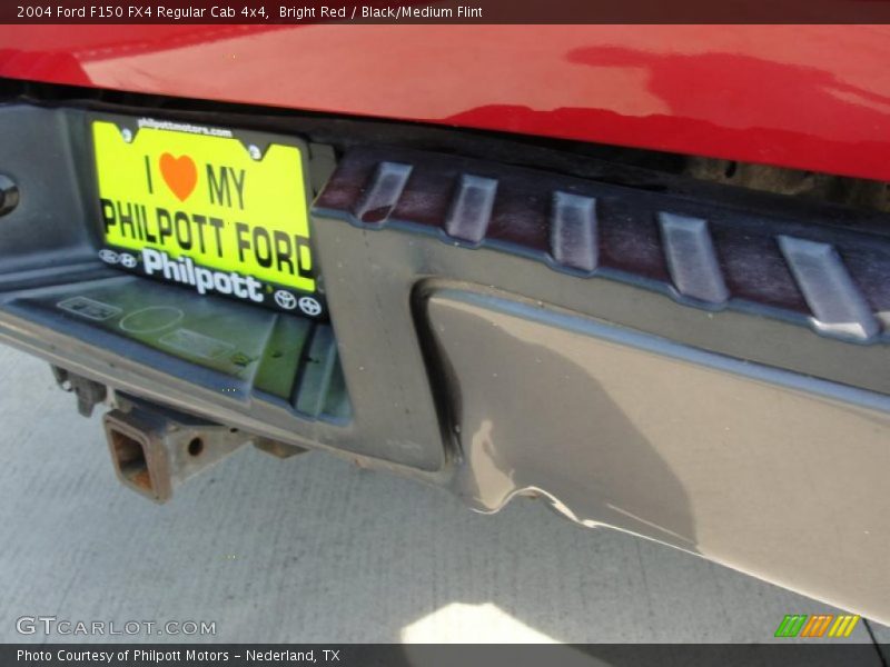 Bright Red / Black/Medium Flint 2004 Ford F150 FX4 Regular Cab 4x4