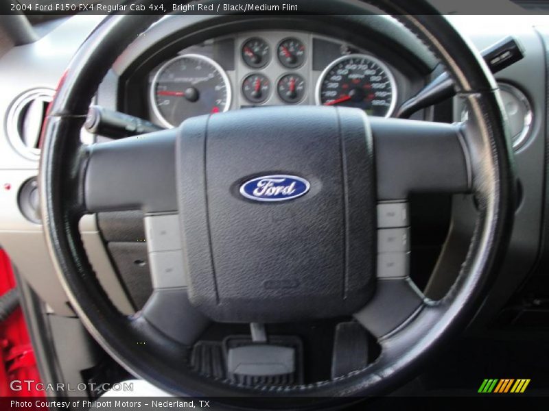 Bright Red / Black/Medium Flint 2004 Ford F150 FX4 Regular Cab 4x4