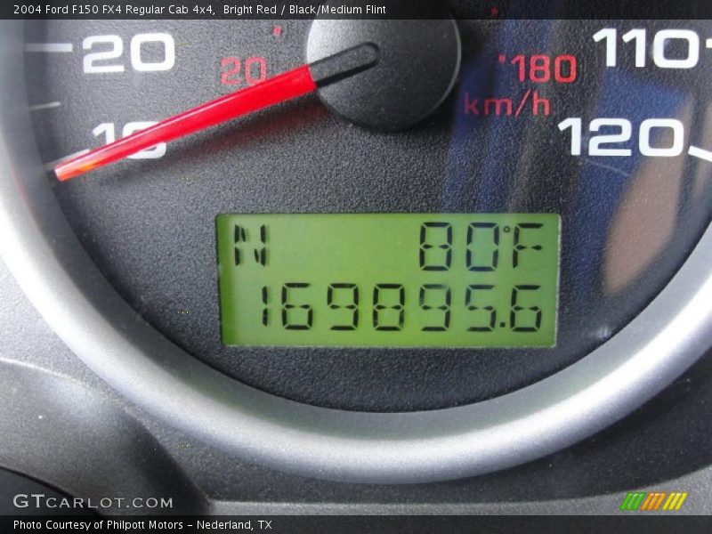 Bright Red / Black/Medium Flint 2004 Ford F150 FX4 Regular Cab 4x4