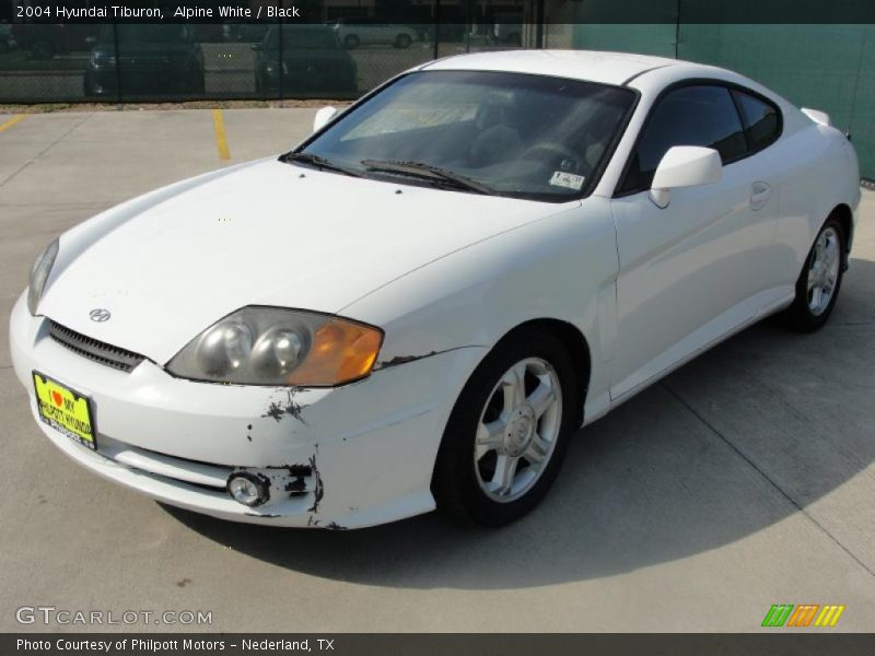 Alpine White / Black 2004 Hyundai Tiburon