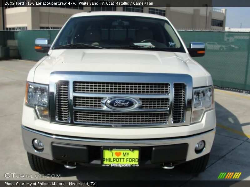 White Sand Tri Coat Metallic / Camel/Tan 2009 Ford F150 Lariat SuperCrew 4x4