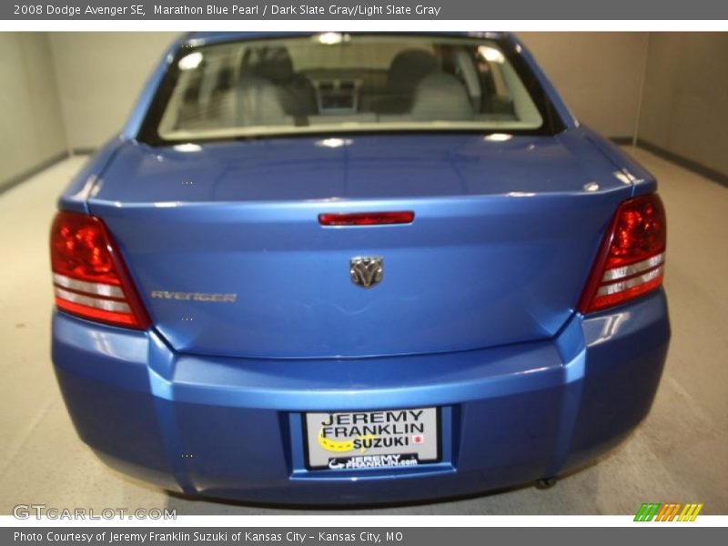 Marathon Blue Pearl / Dark Slate Gray/Light Slate Gray 2008 Dodge Avenger SE