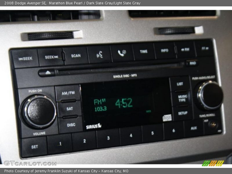 Marathon Blue Pearl / Dark Slate Gray/Light Slate Gray 2008 Dodge Avenger SE