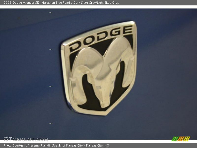 Marathon Blue Pearl / Dark Slate Gray/Light Slate Gray 2008 Dodge Avenger SE