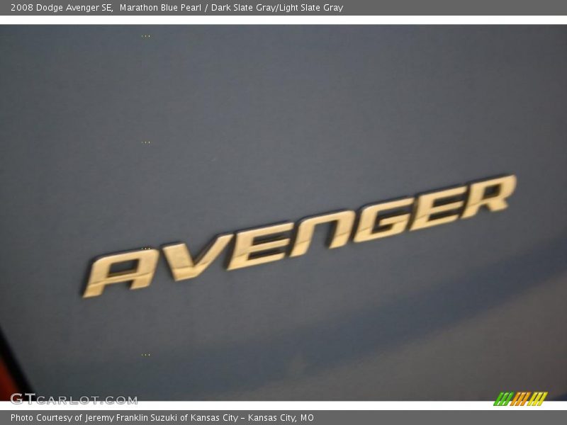 Marathon Blue Pearl / Dark Slate Gray/Light Slate Gray 2008 Dodge Avenger SE