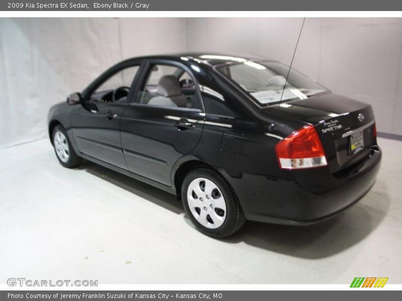Ebony Black / Gray 2009 Kia Spectra EX Sedan
